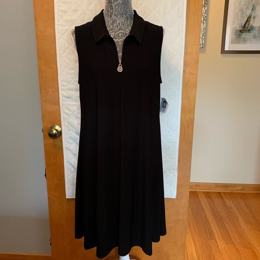Anne Klein A-line Sleeveless Shirt Dress